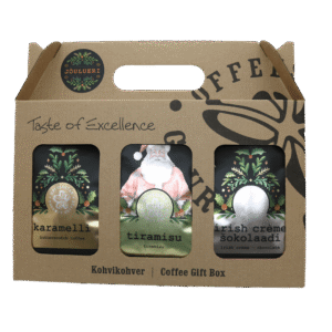 Aromatizuotos kavos dovanų pakuotė 3x200g Kalėdos